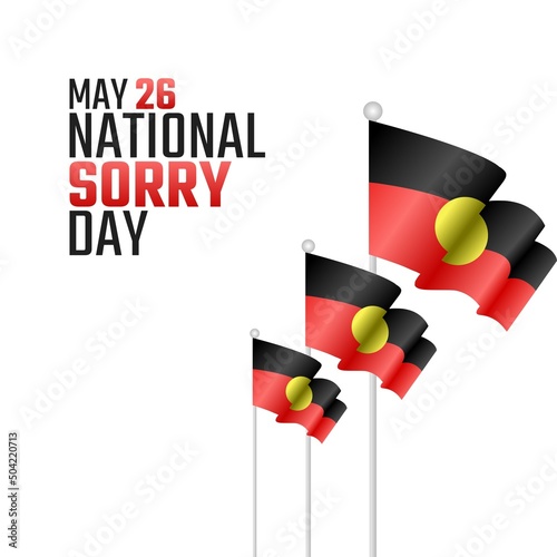 vector graphic of national sorry day good for national sorry day celebration. flat design. flyer design.flat illustration.
