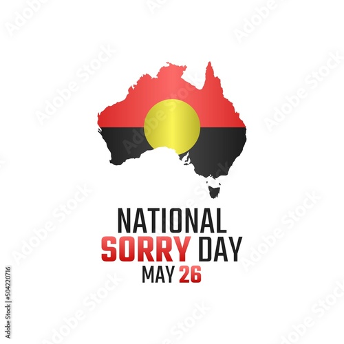 vector graphic of national sorry day good for national sorry day celebration. flat design. flyer design.flat illustration.