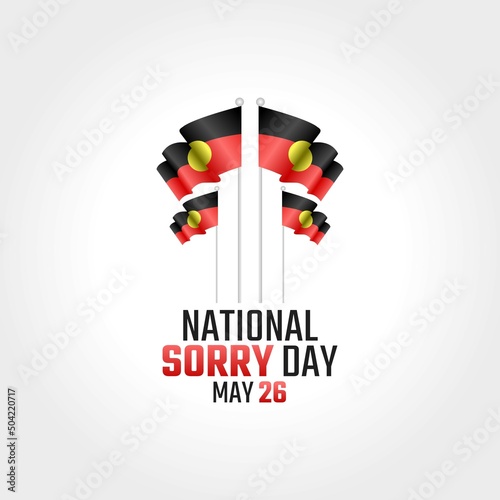 vector graphic of national sorry day good for national sorry day celebration. flat design. flyer design.flat illustration. photo