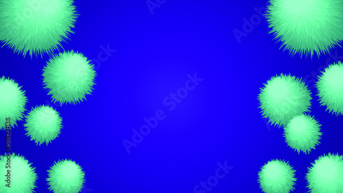 blur background with fur balls