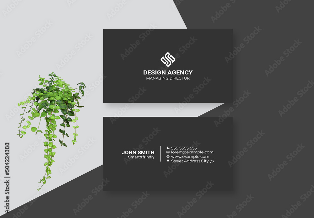 Black Business Card Stock 템플릿 | Adobe Stock