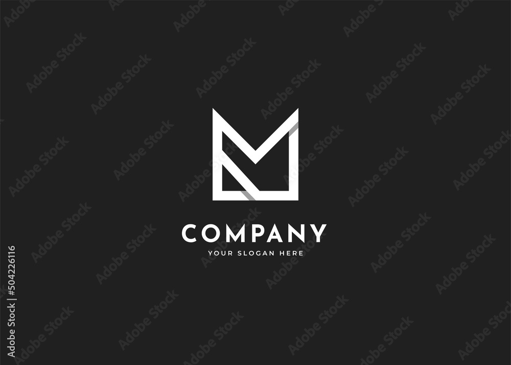 M letter logo design monogram concept M letter logo design monogram concept