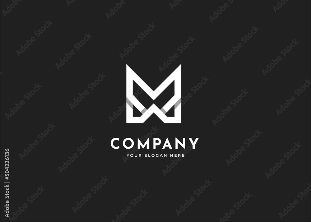 M letter logo design monogram concept M letter logo design monogram concept