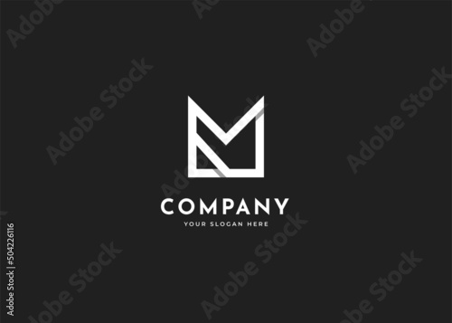 Free Download M letter logo design monogram concept - GFXLoad