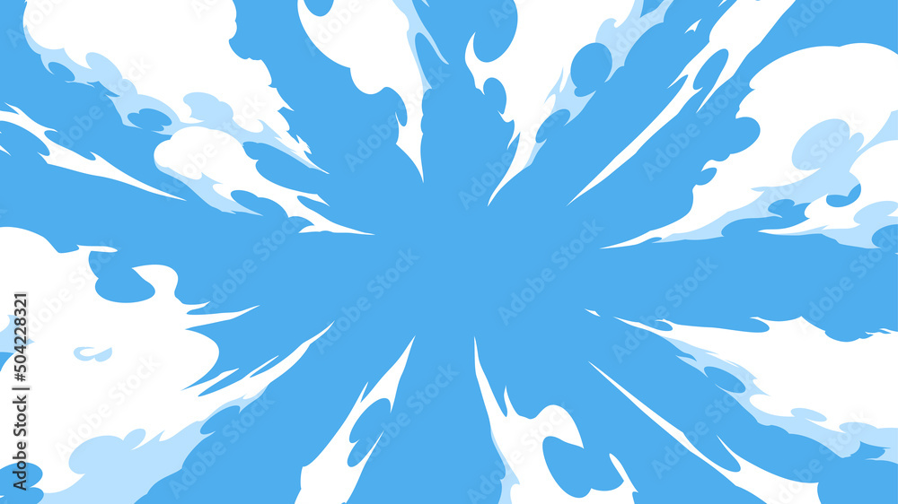 Fototapeta premium 上から見た着地の煙のエフェクト_16:9