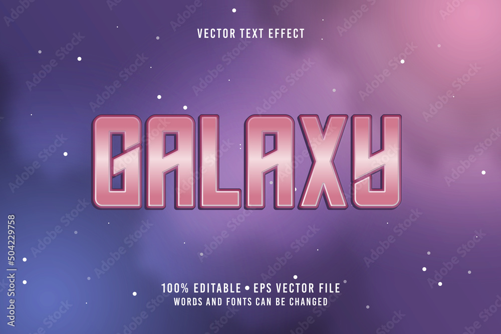 Galaxy Text, Editable Font Effect
