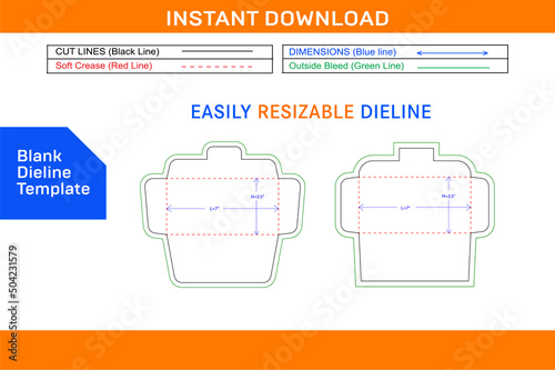 Bank deposit envelope 3.5x7 inch dieline template and 3D DV-32 envelope Blank dieline template