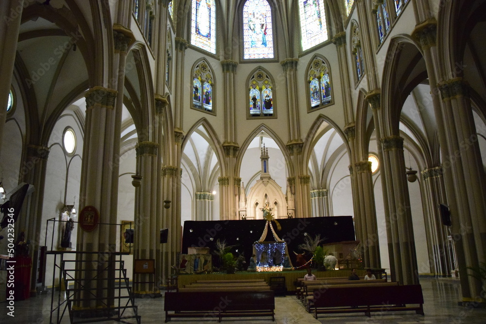 Fototapeta premium Ecuador. Interior of the Metropolitan Cathedral of Guayaquil.
