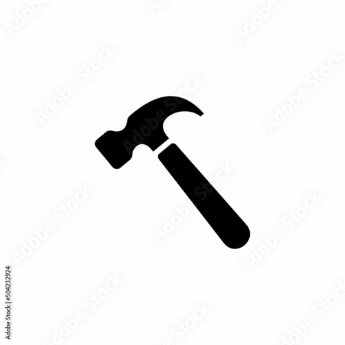 Hammer simple flat icon vector