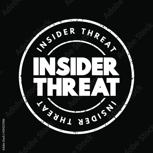 Insider Threat text stamp, concept background