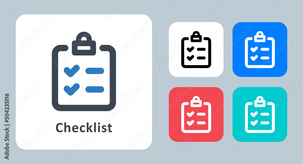 Checklist icon - vector illustration . Audit, Report, Survey, Questionnaire, Exam, Task, Todo list, check, list, line, outline, flat, icons . Checklist icon - vector illustration . Audit, Report, Survey, Questionnaire, Exam, Task, Todo list, check, list, line, outline, flat, icons .
