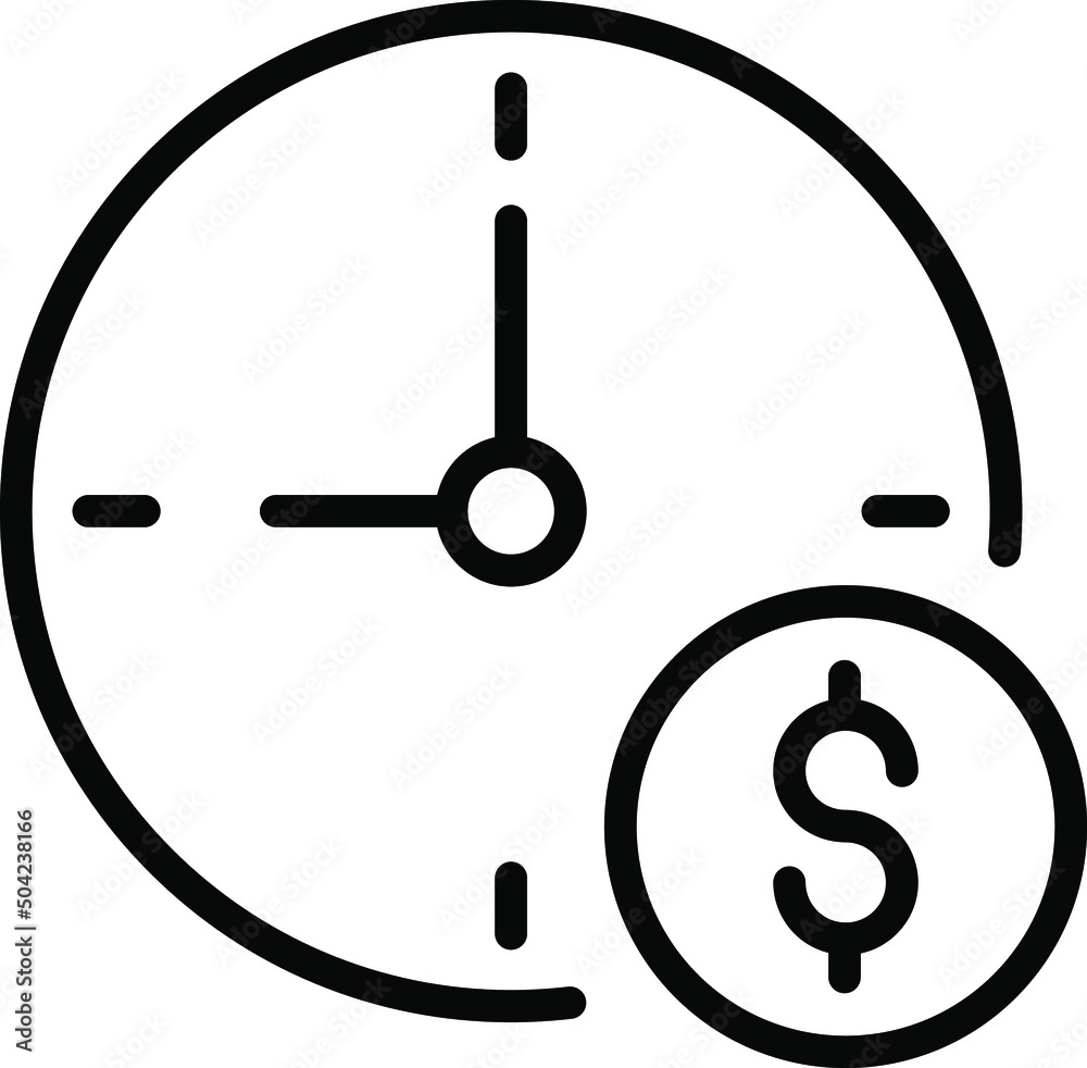 Clock Icon Time Symbol or Clock Logo vector image isolated on white background Clock Icon Time Symbol or Clock Logo vector image isolated on white background