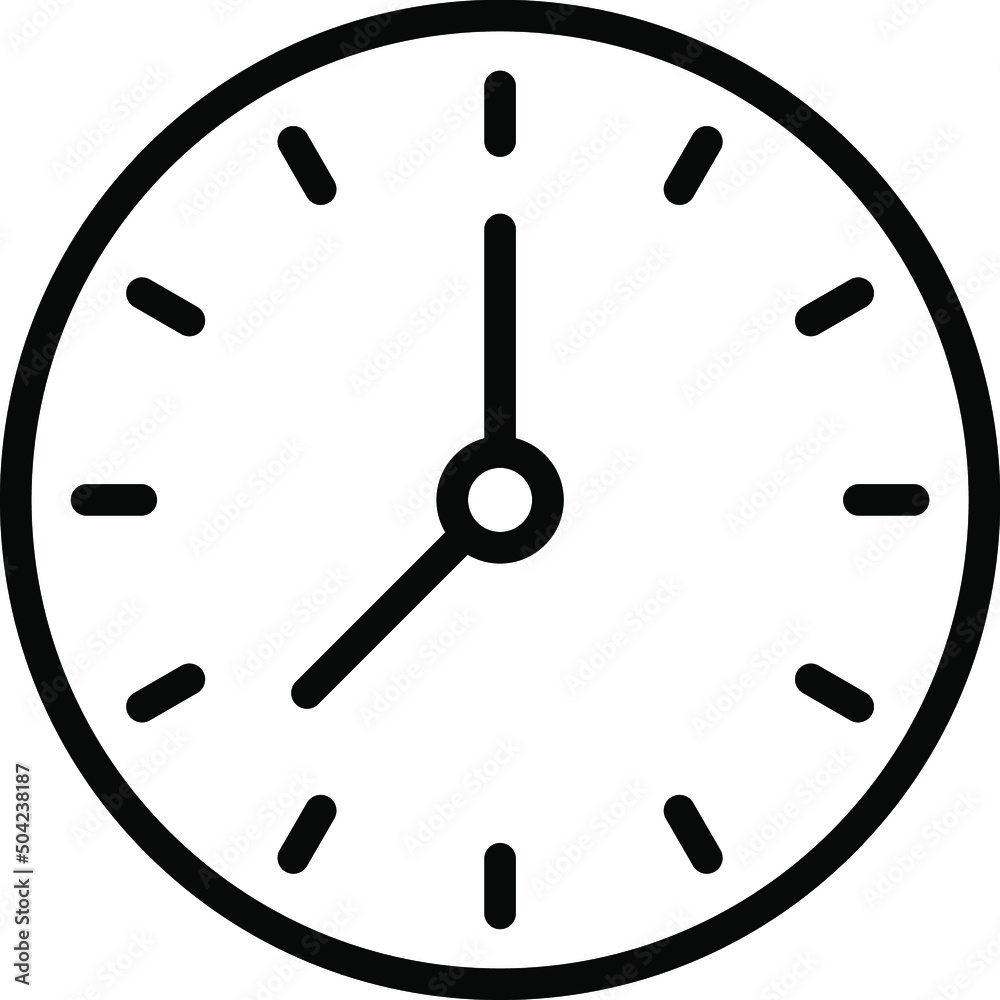 Clock Icon Time Symbol or Clock Logo vector image isolated on white background Clock Icon Time Symbol or Clock Logo vector image isolated on white background