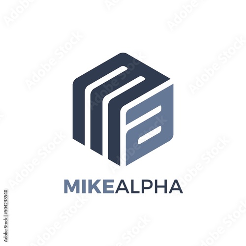 Vector illustration of initials Ma or aM letter logo design 