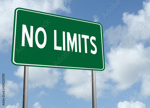 No Limits sign.
