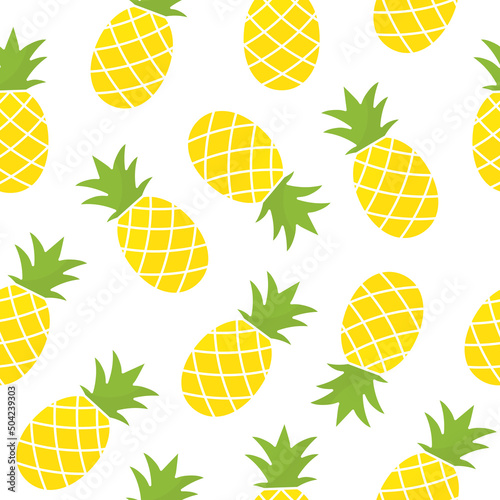 summer seamless pineaplles pattern, great for wrapping, textile, wallpaper, greeting card- vector illustration