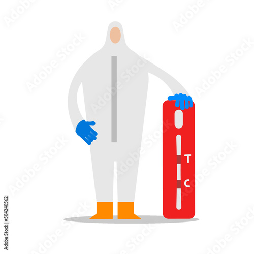 illustration of a person with an ATK.