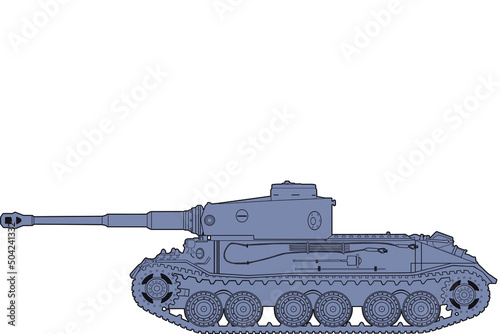A variant of the Tiger tank from Ferdinand P, who lost the competition for a heavy breakthrough tank Fototapeta