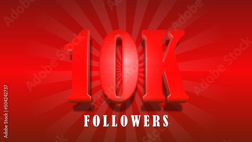 10k followers celebration social media banner	