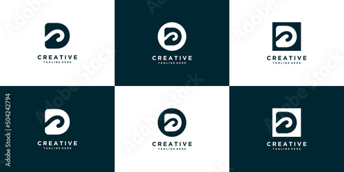 Letter D logo design with modern concept Premium Vector