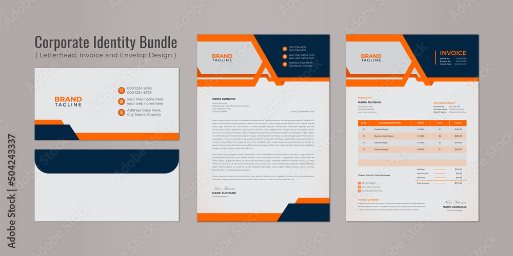 Professional business stationery and brand identity template design Professional business stationery and brand identity template design