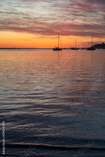 Sunset at half moon bay pillar point harbor beach © Frankie WO
