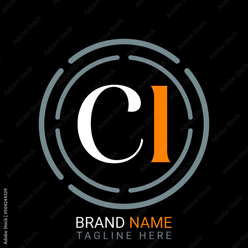 Cl Letter Logo design. black background. Cl Letter Logo design. black background.