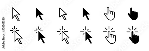 Mauszeiger "klick" vektor icons 