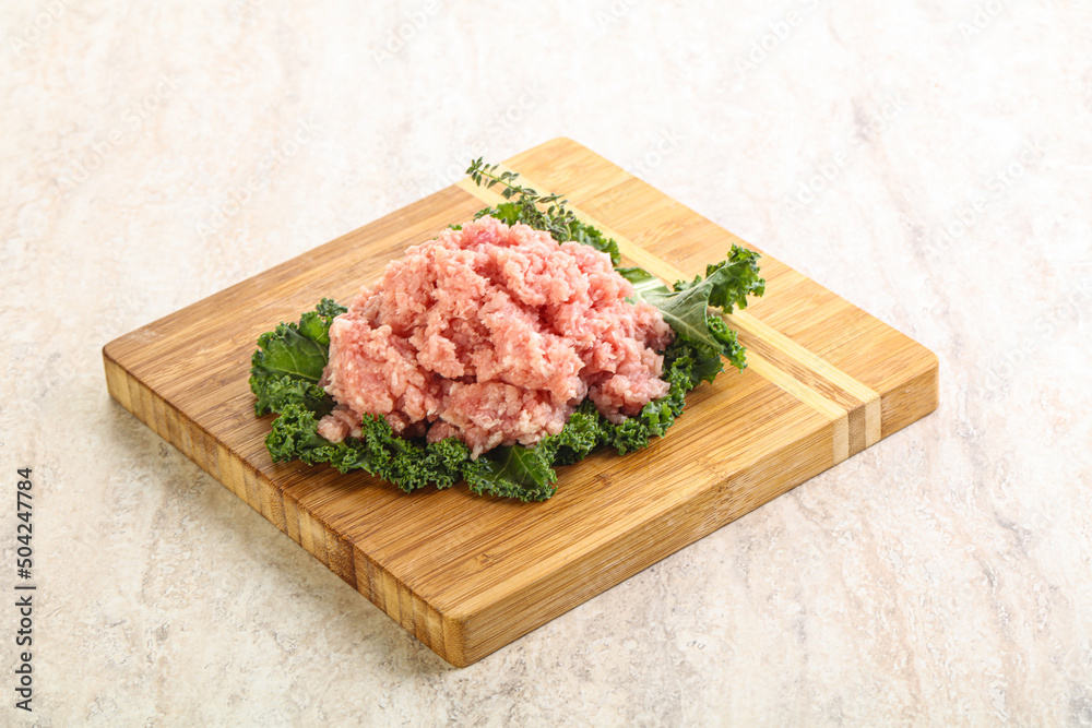 Raw pork minced meat for cooking Raw pork minced meat for cooking