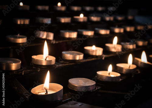 Prayer Candles In Cockington Parish Church