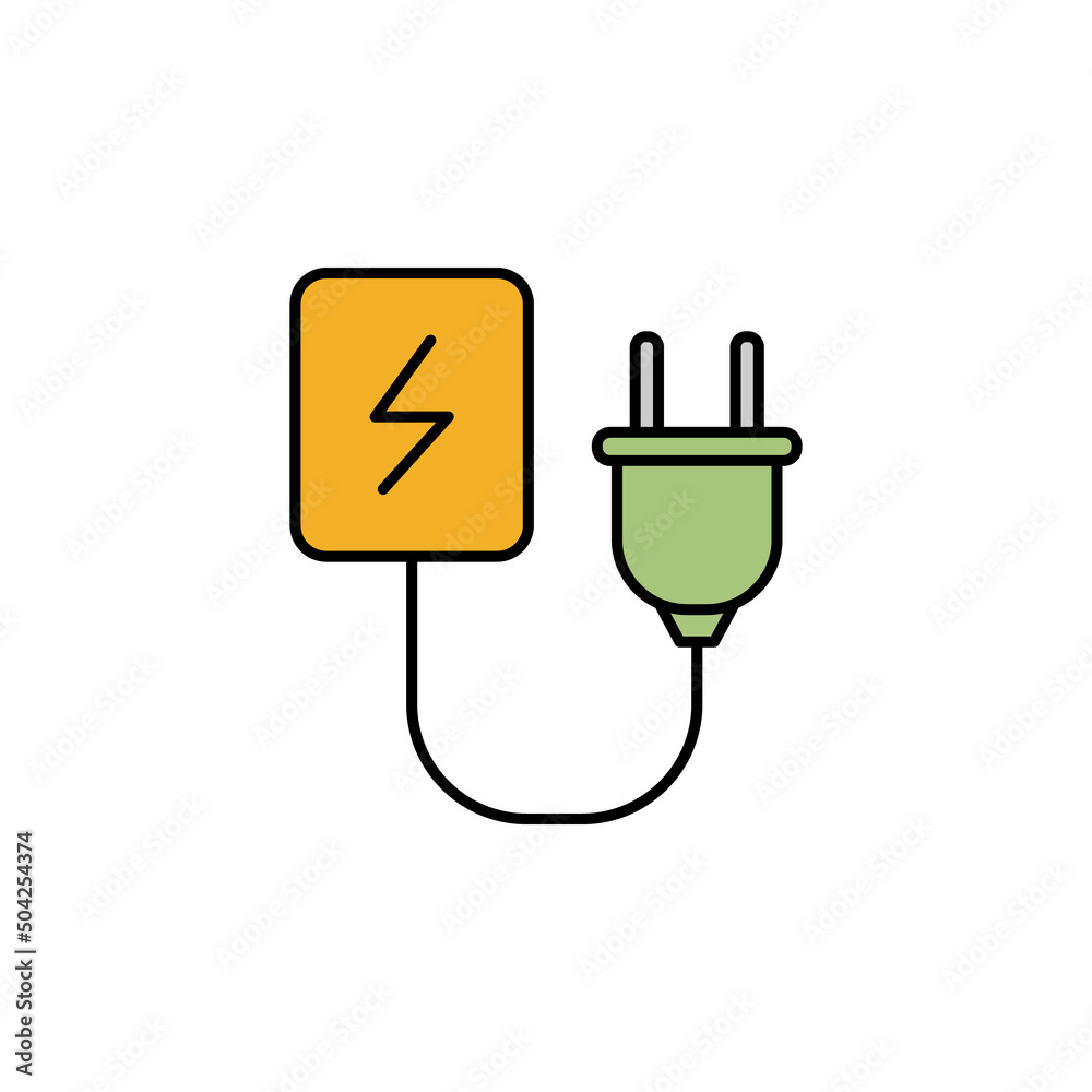 electricity line illustration icon. Signs and symbols can be used for web, logo, mobile app, UI, UX