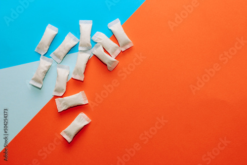 Photos Nicotine snus spiders, tobacco pads, quit smoking concept.