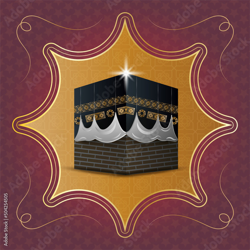 Hajj mabroor umrah mecca makkah islamic pilgrimage kaaba mabrur mubarak arabic poster flyer design