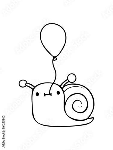 Luftballon Schnecke Niedlich 