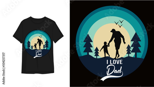  Fathers day greeting. vintage design template, for sticker, vector, banner, gift card, t shirt, print, label, fathers day . Retro vintage style