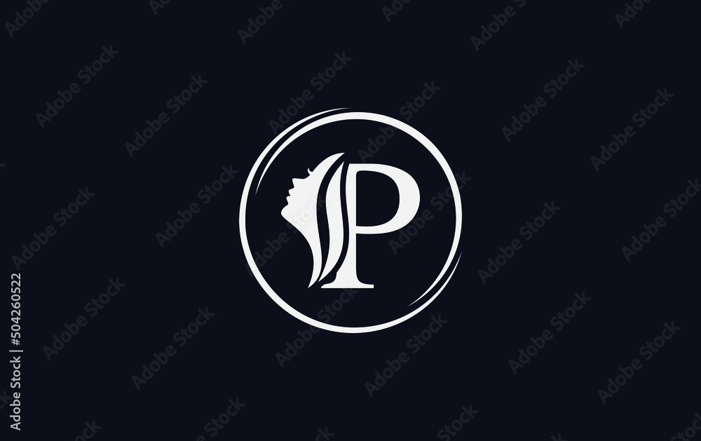 Purple beauty spa and hair logo and symbol design vector with the letter and alphabet P Purple beauty spa and hair logo and symbol design vector with the letter and alphabet P