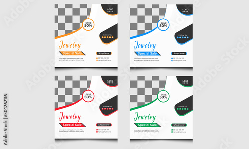 Best offer for jewelry promotional social media post design