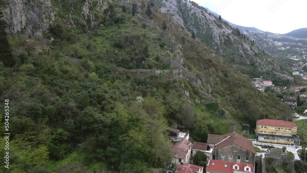 Old Fortress Walls in Kotor, Montenegro Old Fortress Walls in Kotor, Montenegro