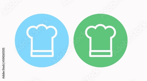 Kitchen or Chef icon set. Vector isolated editable flat illustration set