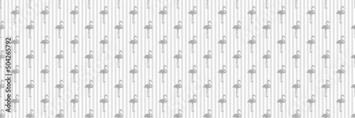 Seamless stripe pattern with flamingos. Abstract birds. Silhouettes of animals. Print for polygraphy, posters, shirts and textiles