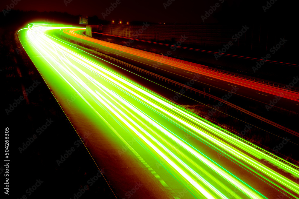 lights of cars with night. long exposure, light lines lights of cars with night. long exposure, light lines