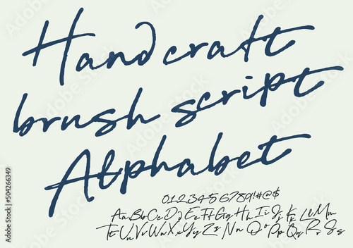 hand drawn  calligraphy display typeface on light background for projects,logotypes and headlines.