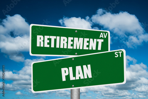 Retirement Plan street signs.