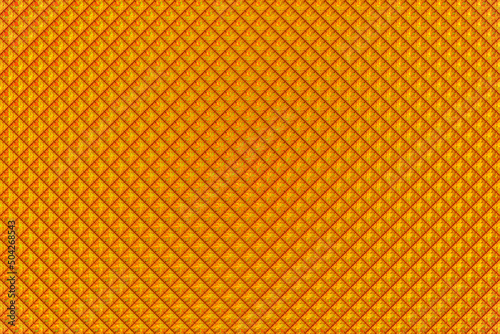 Bright yellow tiles on the red background 3d render illustration