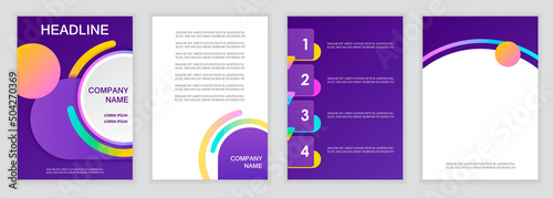 Set of templates for brochures, presentations, covers, posters, banners. A4 format. Modern business infographics. Eps 10 vector illustration. photo