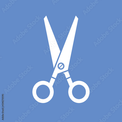 Scissors icon simple flat vector