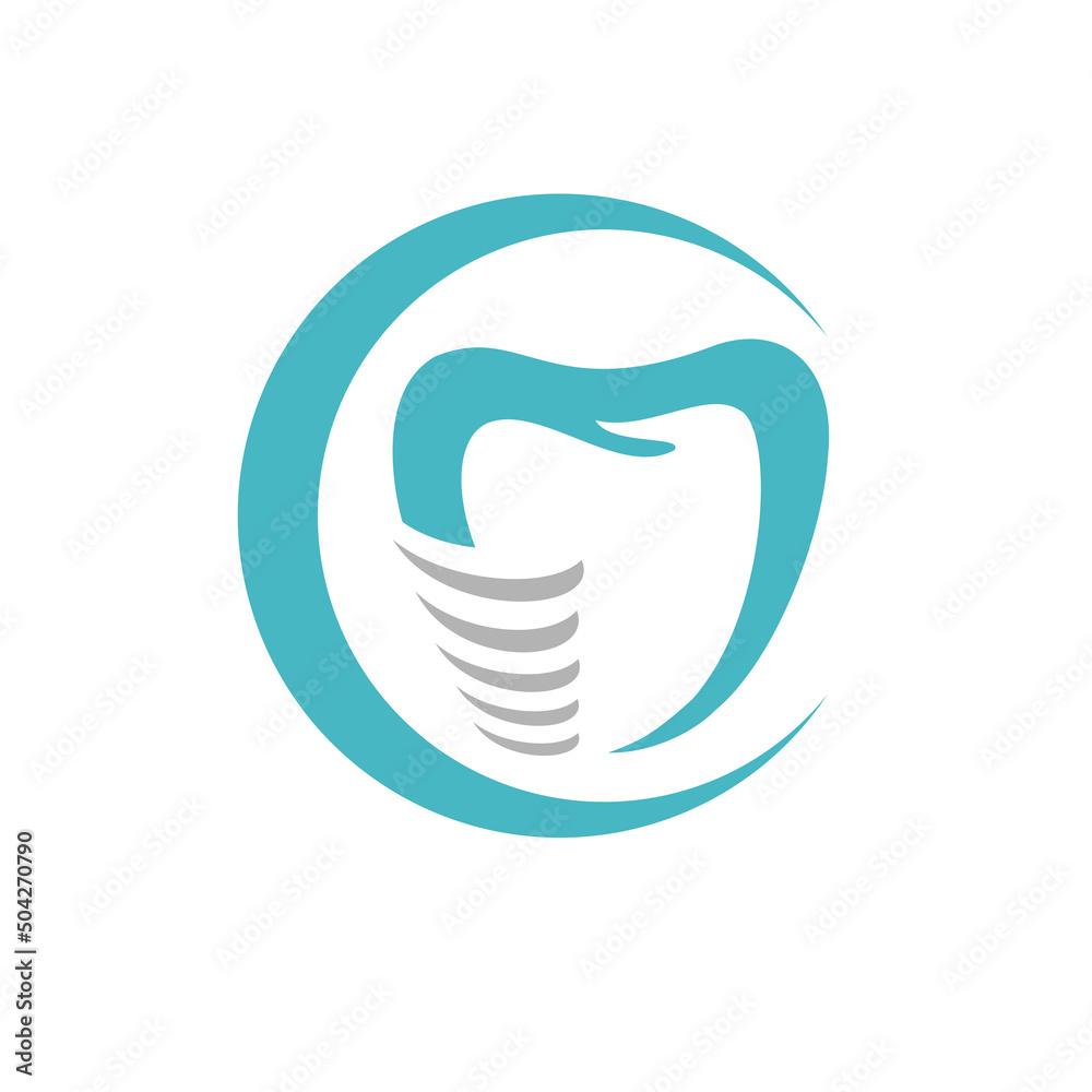 Fototapeta premium startup dental practice, Implant Dentistry logo