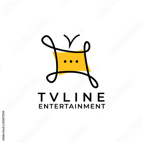 TV or television icon symbol logo design