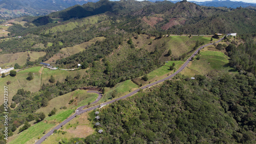 Panoramic view of the mountains of the municipality of Retiro Antioquia - Colombia