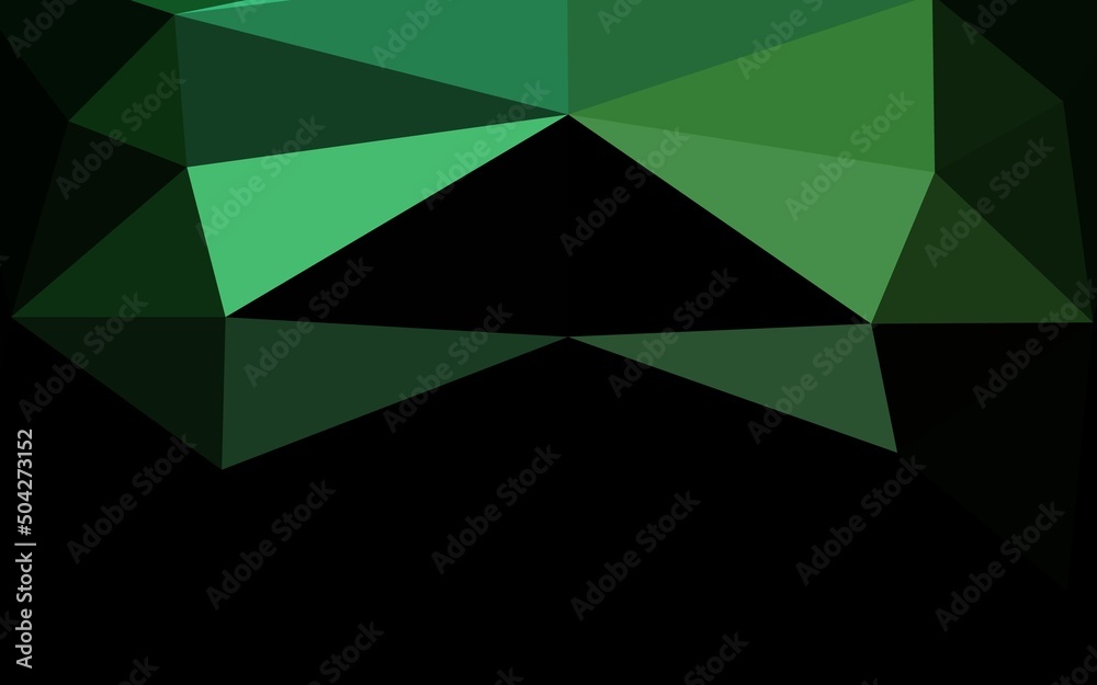 Dark Green vector triangle mosaic template.
